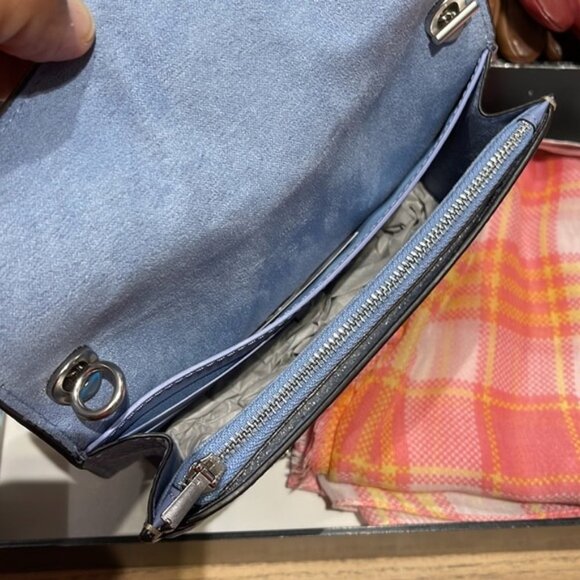 Coach Georgie Crossbody In Signature Canvas Light Khaki / Marble Blue - Picture 16 of 16